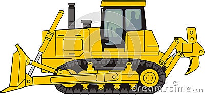 Bulldozer Vector Illustration