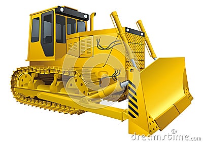 Bulldozer Vector Illustration