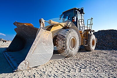 Bulldozer, excavator Stock Photo