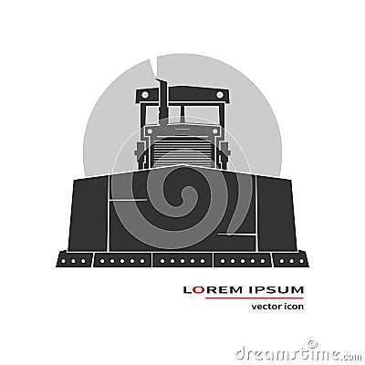 Bulldozer icon Vector Illustration