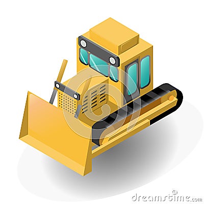 bulldozer Vector Illustration