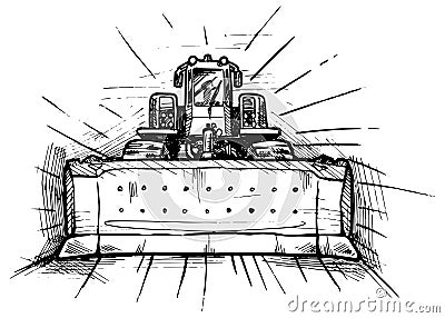 Bulldozer Vector Illustration