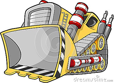 Bulldozer Vector Illustration Vector Illustration