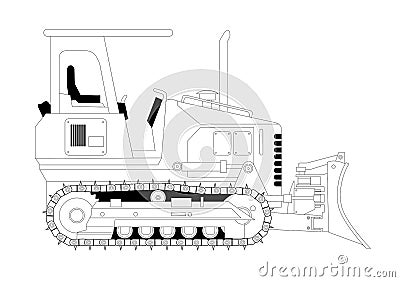 Bulldozer vector illustration Vector Illustration