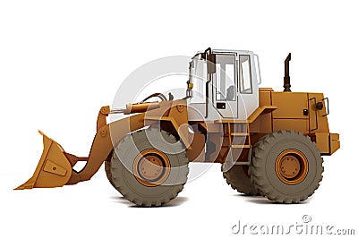 Bulldozer on wheels Stock Photo