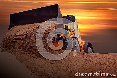 Bulldozer at work Stock Photo