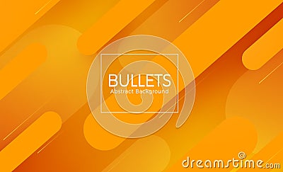 Bullet abstract vector banner design. Bullets abstract in orange background text Vector Illustration