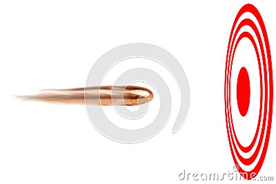 Bullet Bullseye Stock Photo