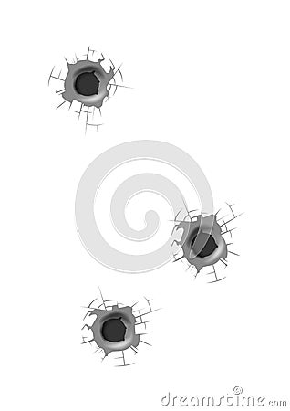 Bullet hole background Vector Illustration