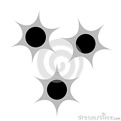 Bullet hole vector icon Vector Illustration