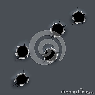 Bullet holes Stock Photo