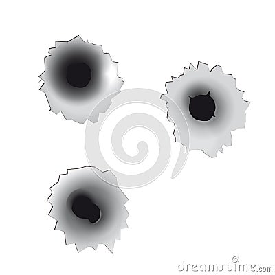 Bullet holes (vector) Vector Illustration