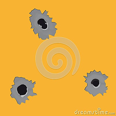 Bullet holes (vector) Vector Illustration