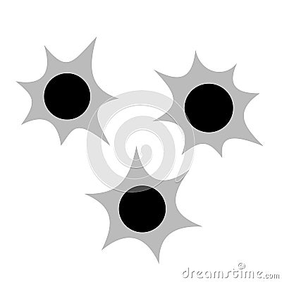 Bullet holes vector icon Vector Illustration