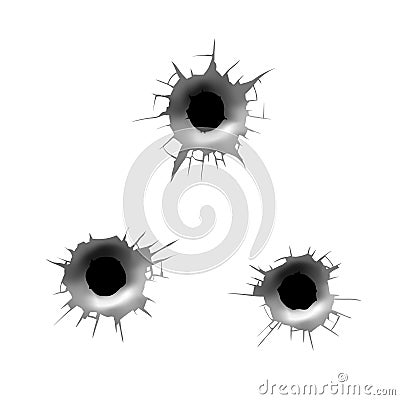 Bullet holes Stock Photo