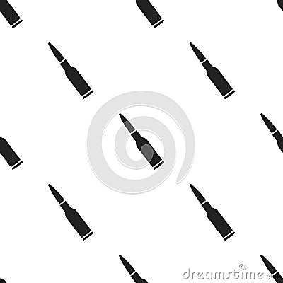 Bullet icon in black style isolated on white background. Weapon pattern stock vector Vector Illustration