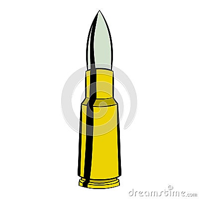 Bullet icon cartoon Vector Illustration