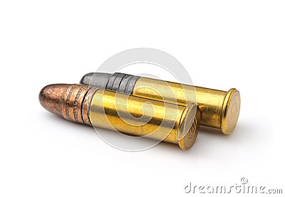 Bullet isolated on white Stock Photo