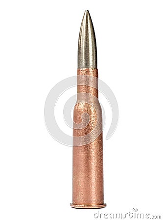 Bullet isolated on white background Stock Photo