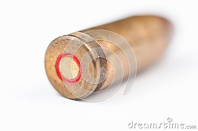 Bullet isolated on white background.Copy space Stock Photo