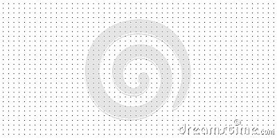 Bullet journal page, simple polka dot grid background. Paper pattern. Halftone texture, retro office. Planer, note small Vector Illustration