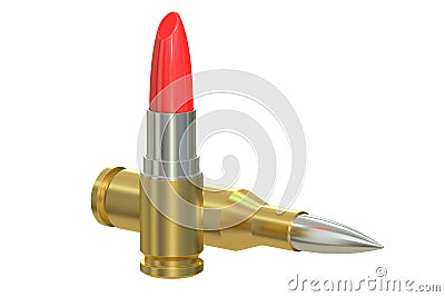 Bullet Lipstick, 3D rendering Stock Photo