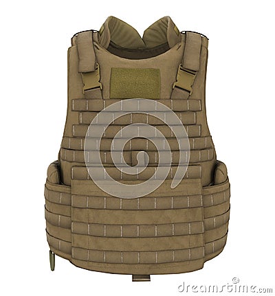 Bullet Proof Body Armor Isolated Stock Photo