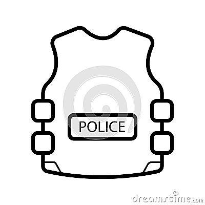 Bullet proof vest icon vector Stock Photo