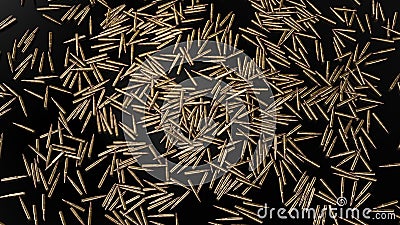 Bullet Shells Background - 3D illustration Stock Photo