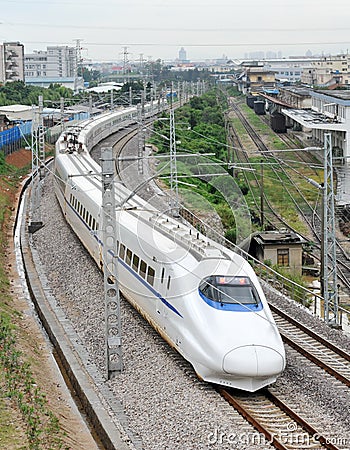 Bullet train Stock Photo