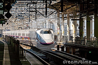 Bullet train Omiya Station is Saitama, Japan Editorial Stock Photo