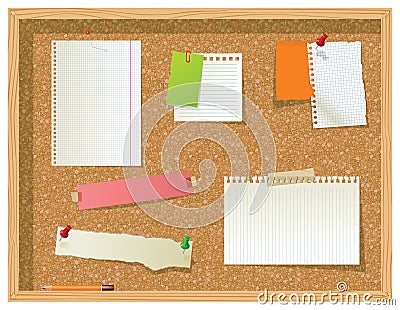 Bulletin board Vector Illustration