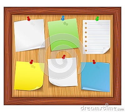 Bulletin board Vector Illustration