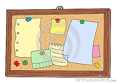 Bulletin board Vector Illustration