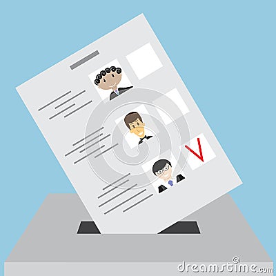 Bulletin box for votes Vector Illustration