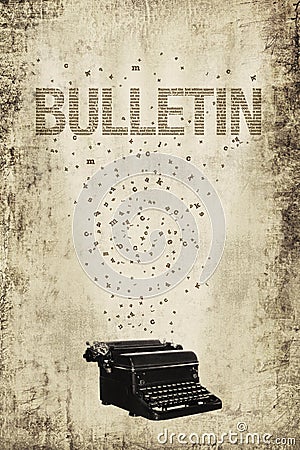 Bulletin poster Stock Photo