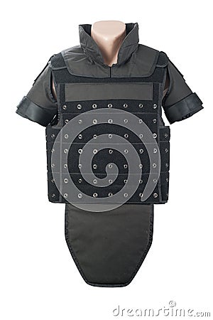 Bulletproof vest isolated Stock Photo