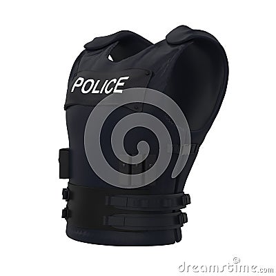 Bulletproof Vest Police Body Armor Isolated Stock Photo