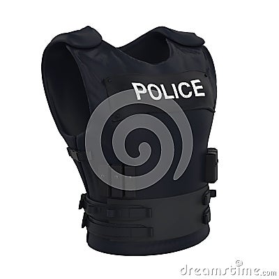 Bulletproof Vest Police Body Armor Isolated Stock Photo