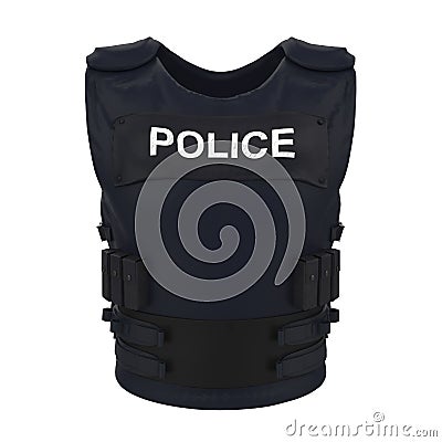 Bulletproof Vest Police Body Armor Isolated Stock Photo