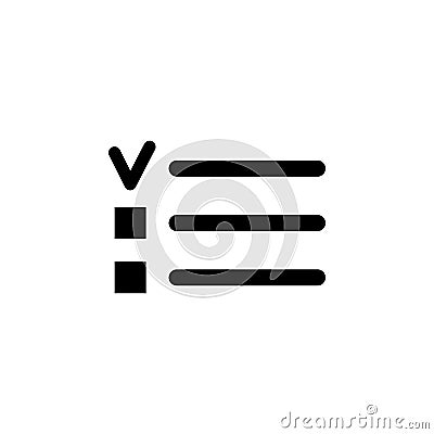 Bullets, checkbox list icon. Signs and symbols can be used for web, logo, mobile app, UI, UX Vector Illustration