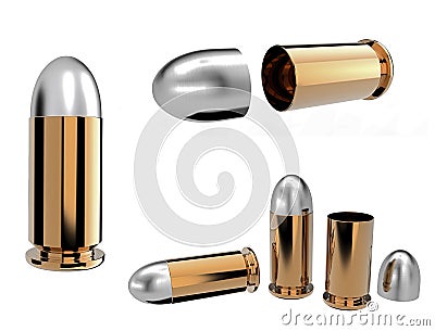 Bullets Isolated Stock Photo