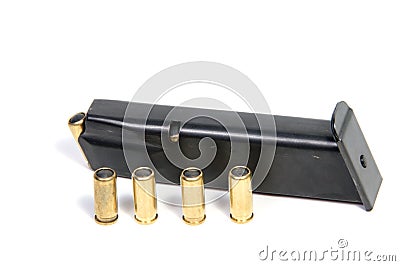 Bullets are a projectile expelled from the barrel of a firearm Stock Photo
