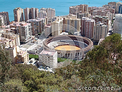 Bullfight ring Malaga Stock Photo