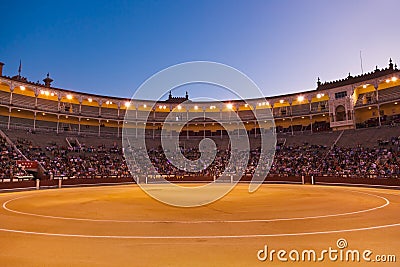 Bullfighting arena corrida at Madrid Spain Stock Photo