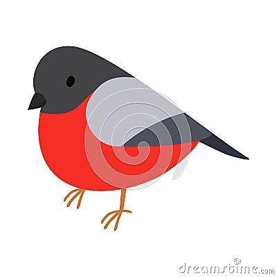 Bullfinch icon, isometric 3d style Vector Illustration