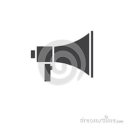 Bullhorn icon vector, megaphone solid logo, pictogram isolated Vector Illustration