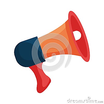 Bullhorn or megaphone colorful icon design. Vector Illustration