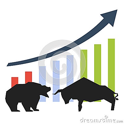 Bullish and bearish symbols Vector Illustration