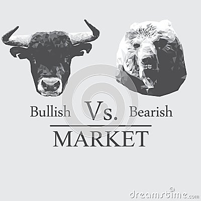 Bullish vs bearish Vector Illustration